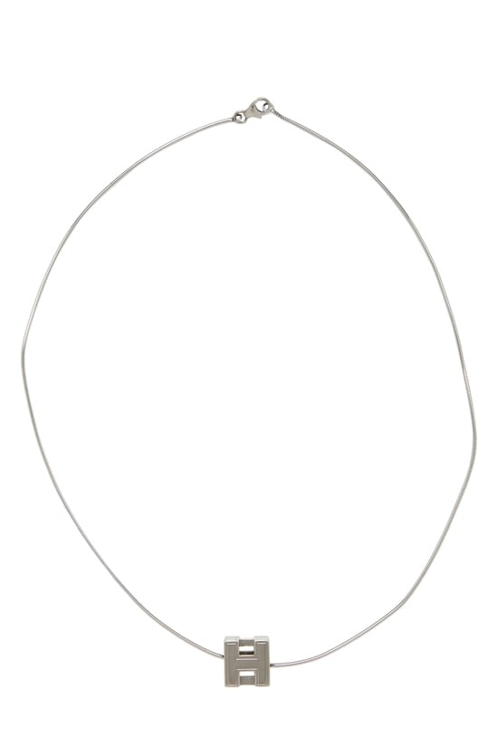 Silver Cage d'H Necklace