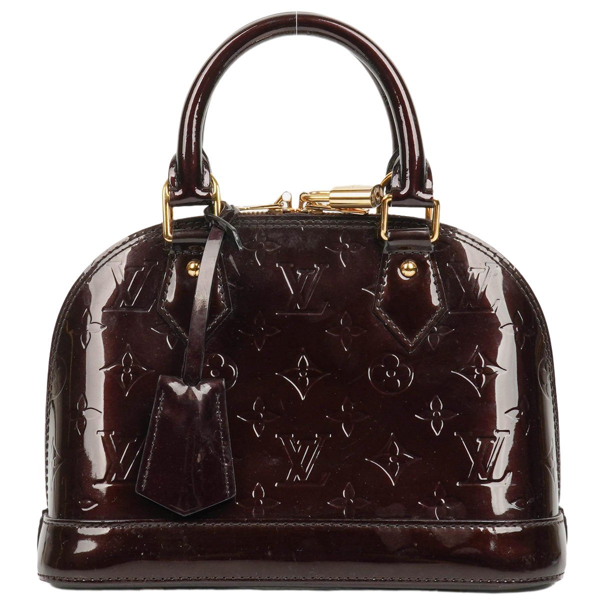 Louis Vuitton Alma BB patent leather handbag