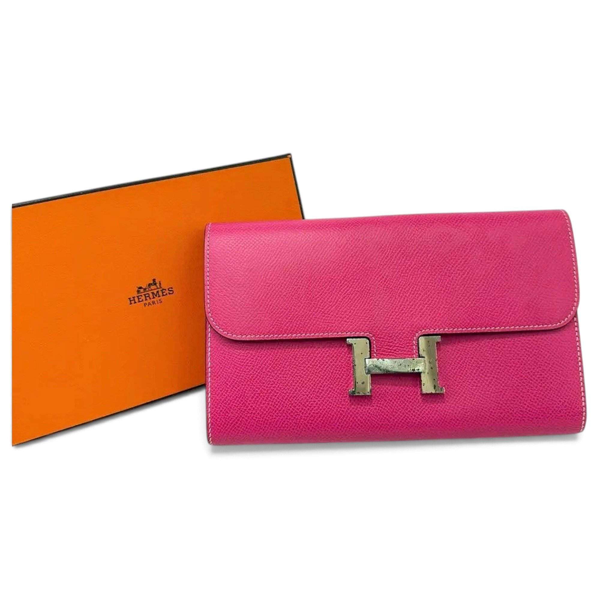 Constance leather clutch bag