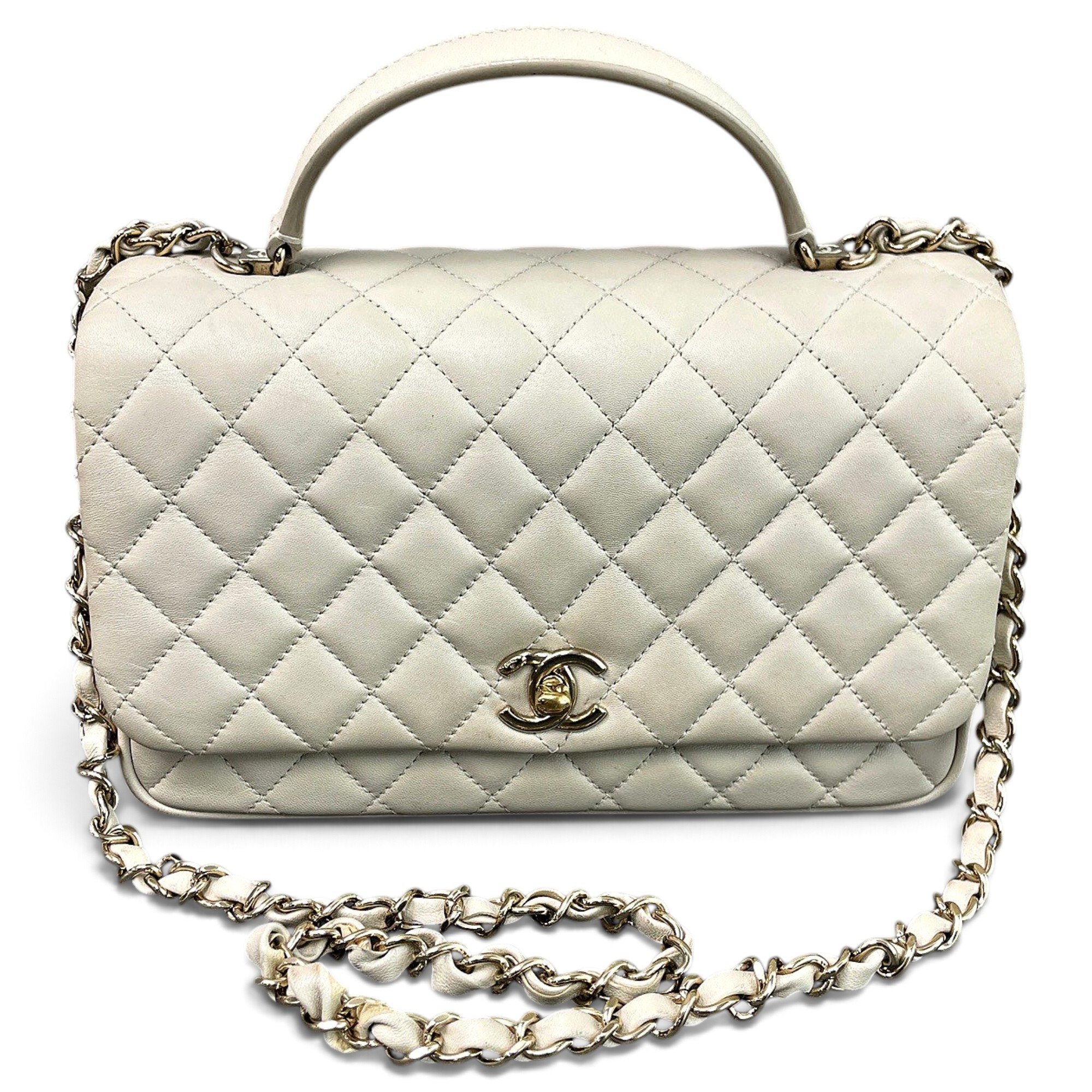 Trendy CC leather handbag