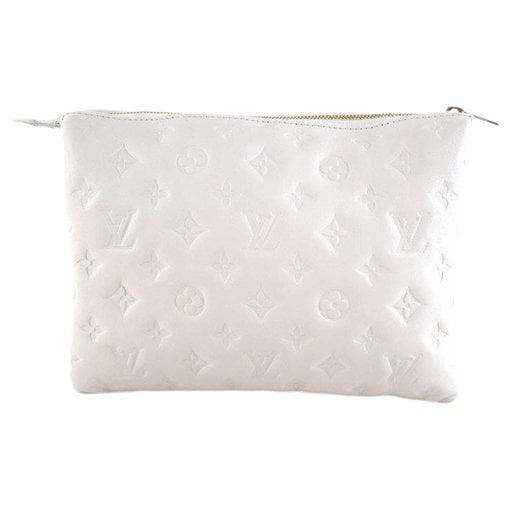 Leather clutch bag