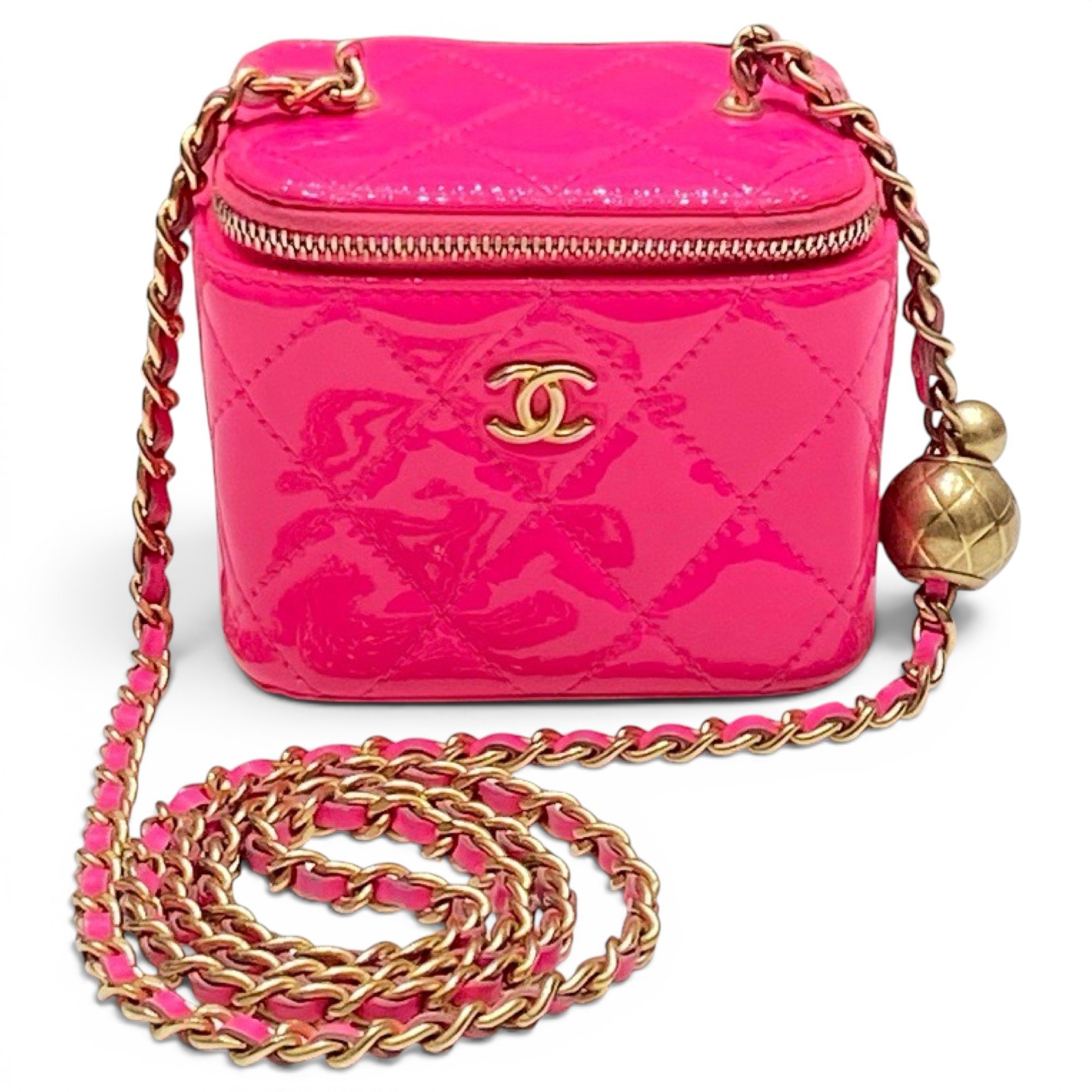 Vanity patent leather mini bag