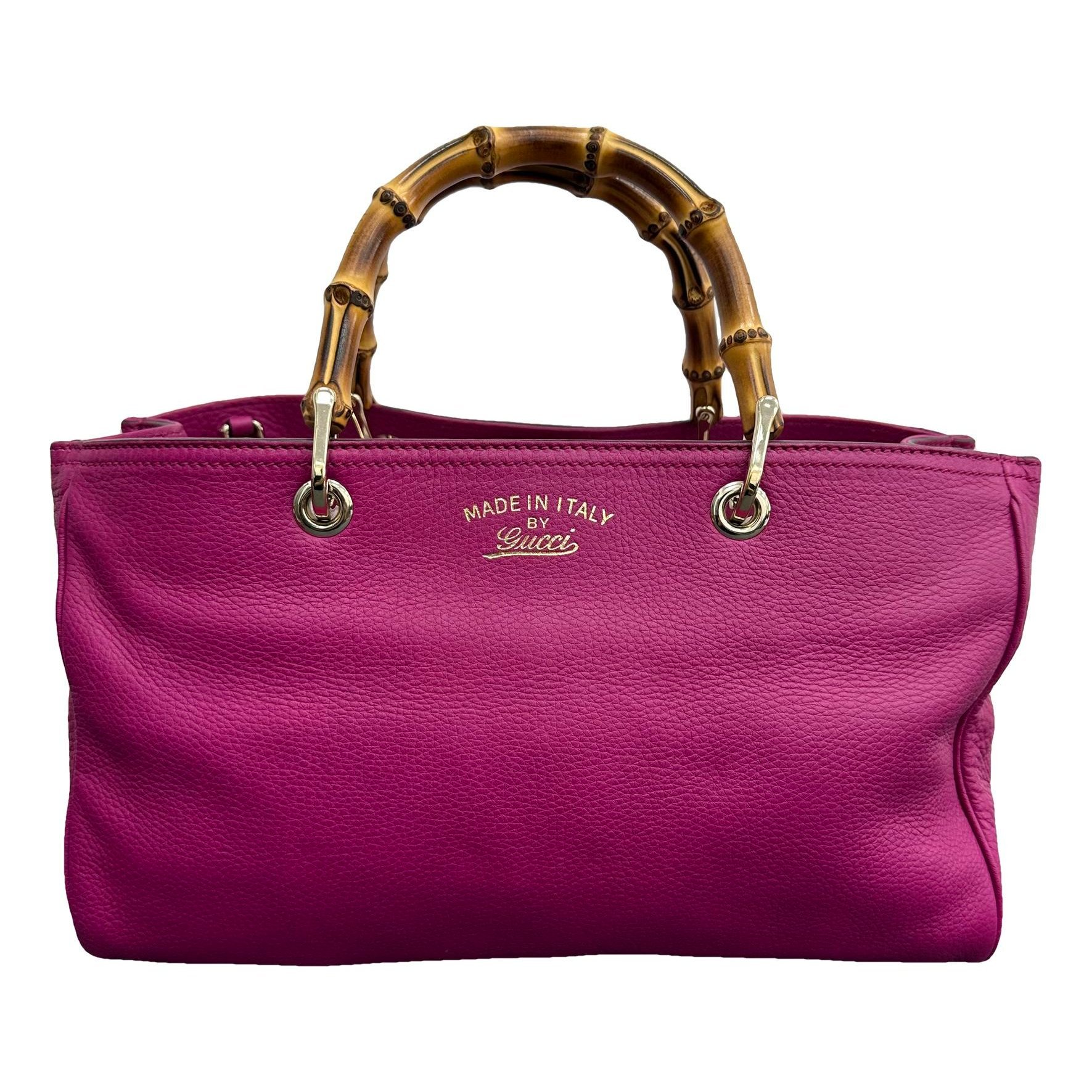 Bamboo Shopper leather handbag