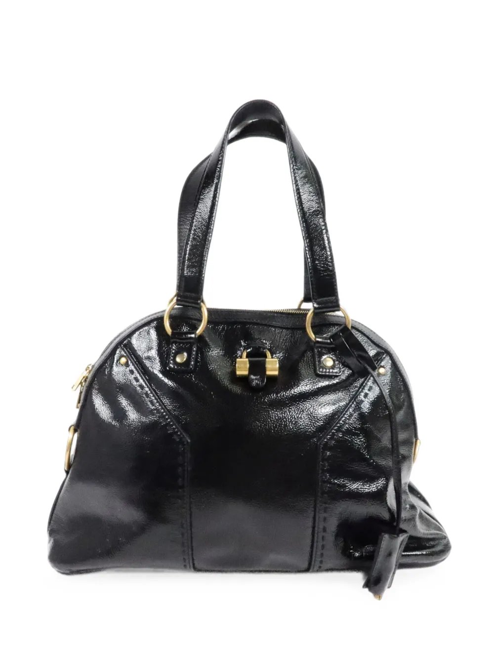 Muse patent-leather shoulder bag