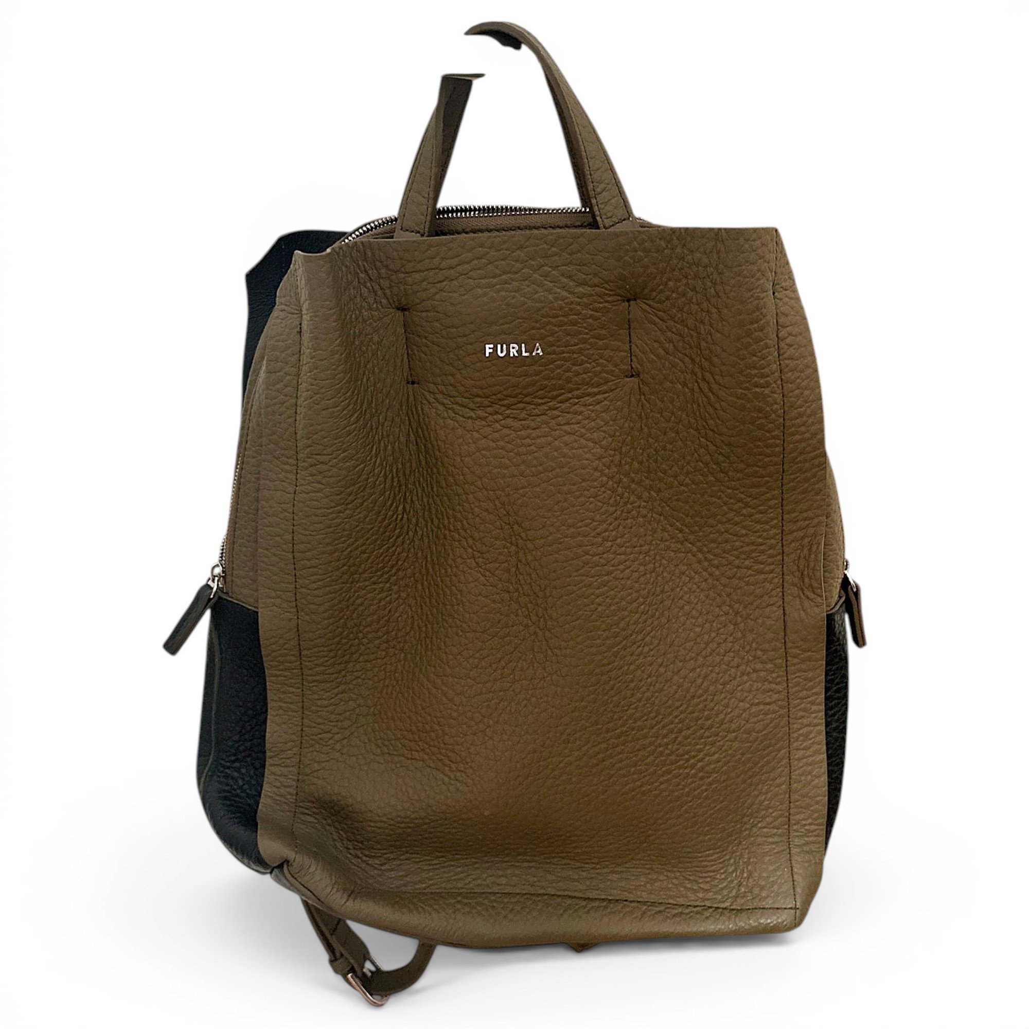 Leather backpack
