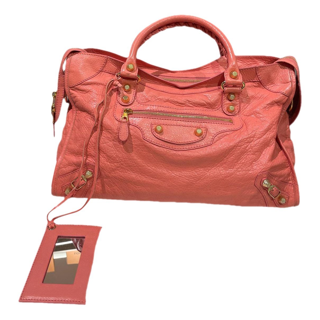 City leather handbag