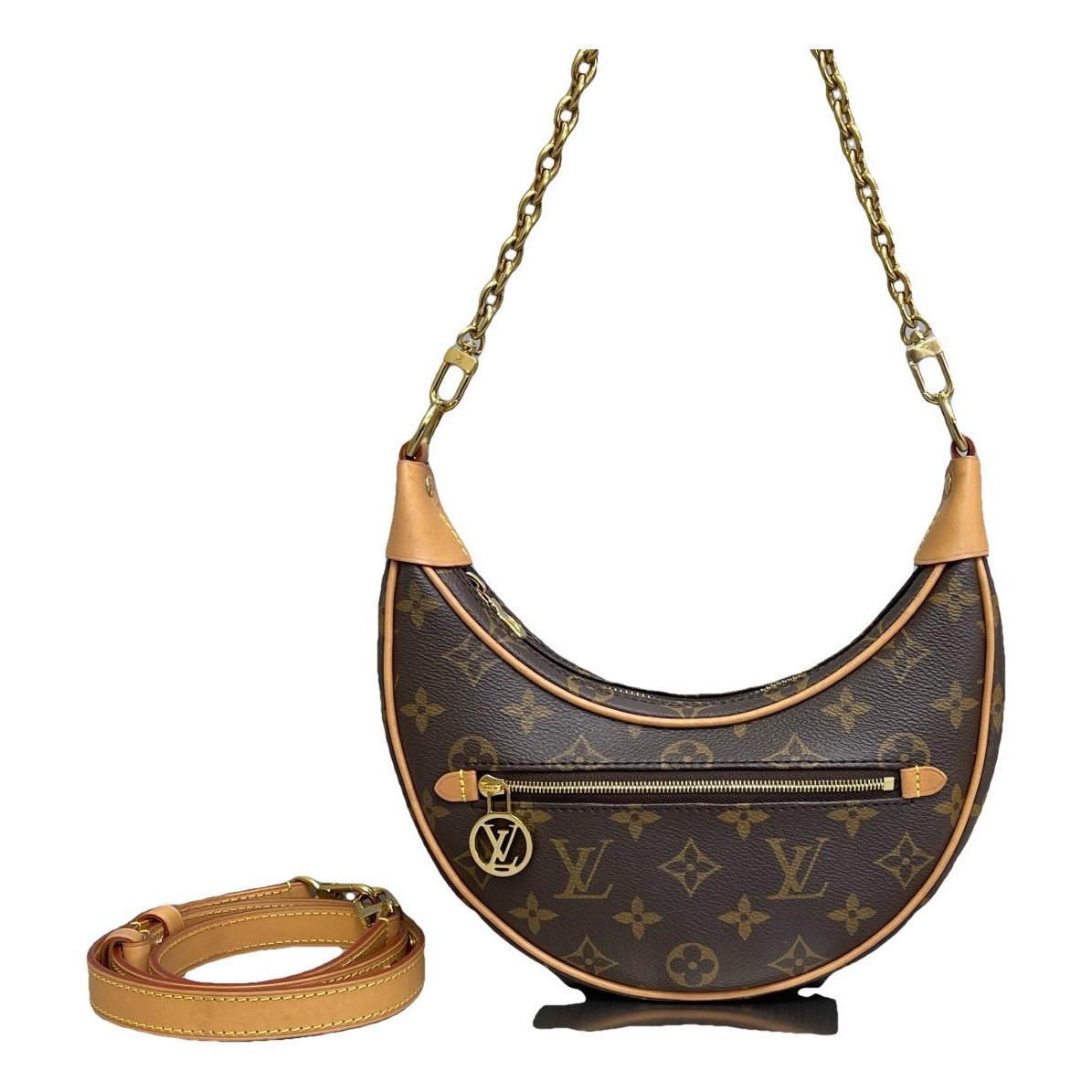 Loop leather handbag