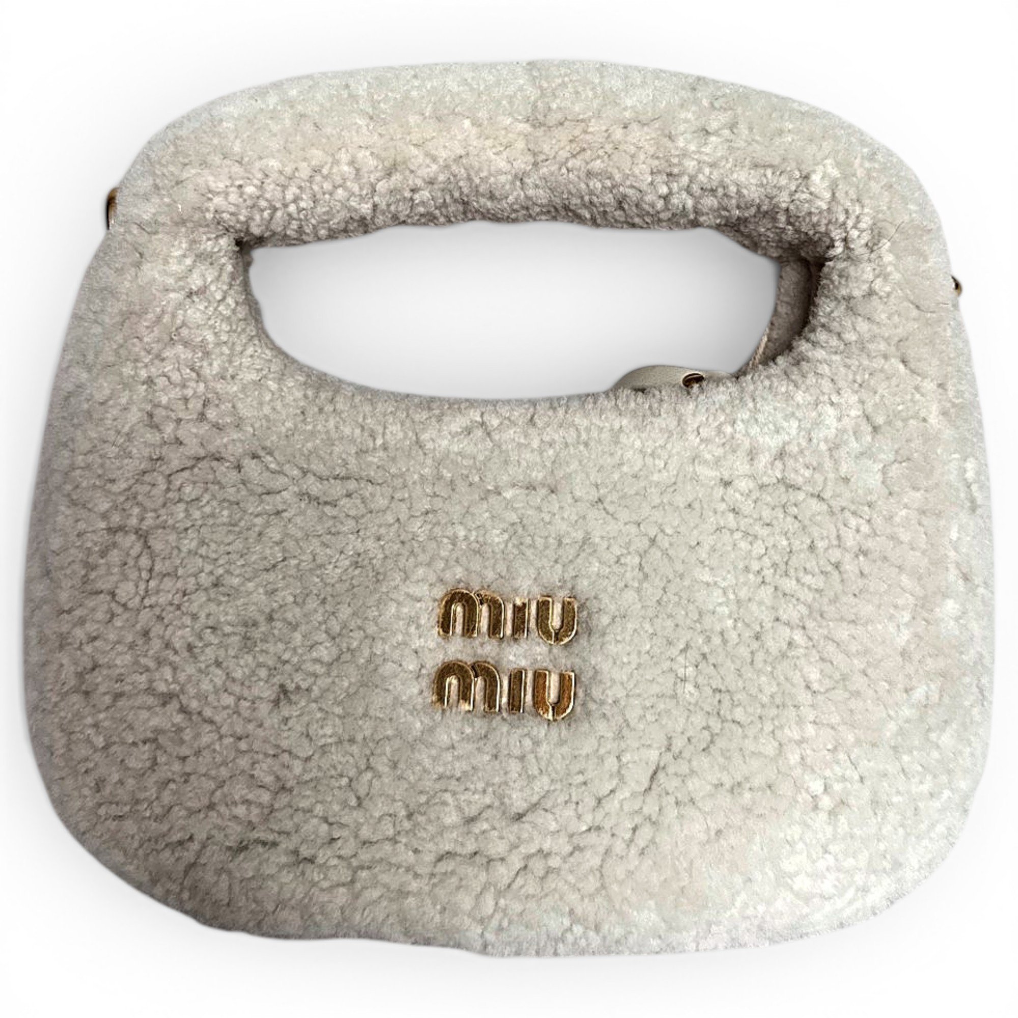 Miu Wander faux fur crossbody bag