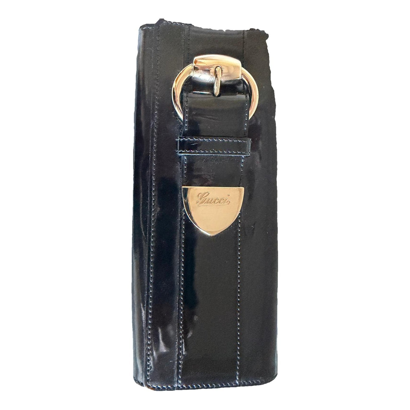 Leather clutch bag