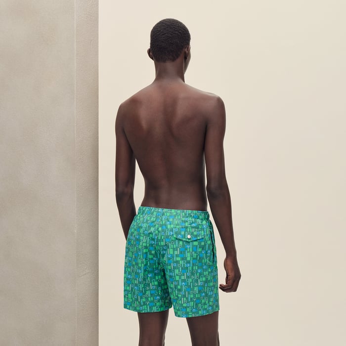 Menthe "Metal Au Carre" Swim Trunks