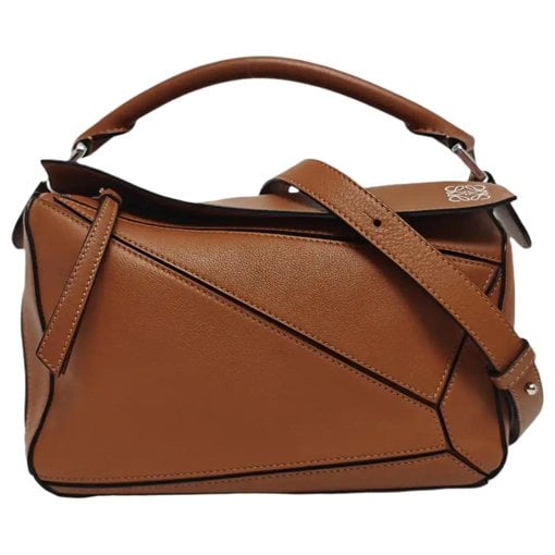 Puzzle leather handbag