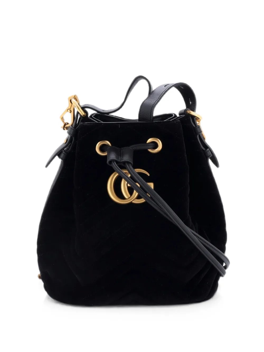 GG Marmont Matelasse Velvet Small bucket bag