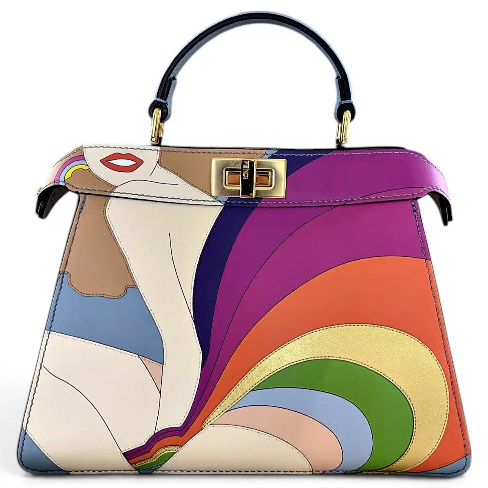 Peekaboo leather handbag
