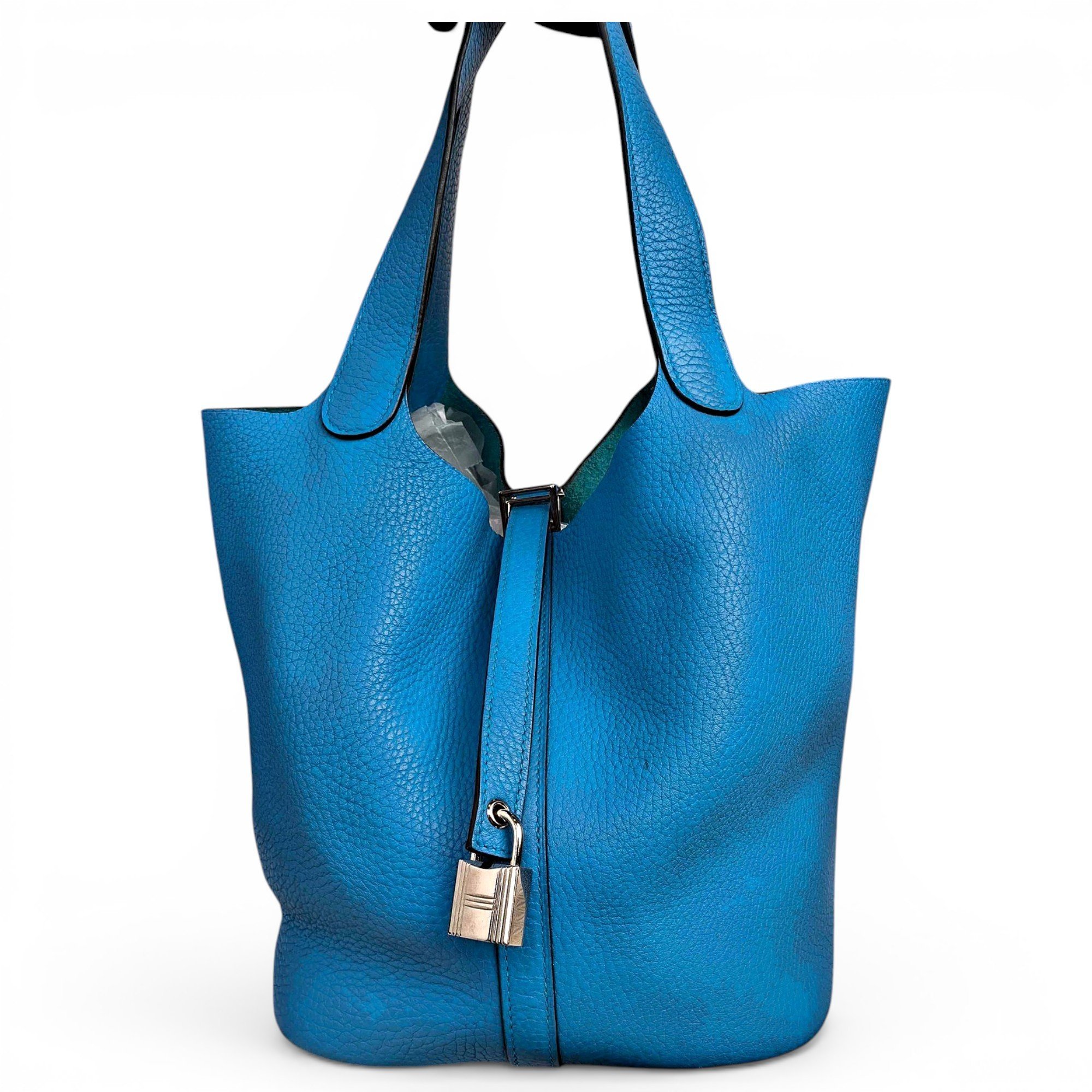 Picotin leather tote