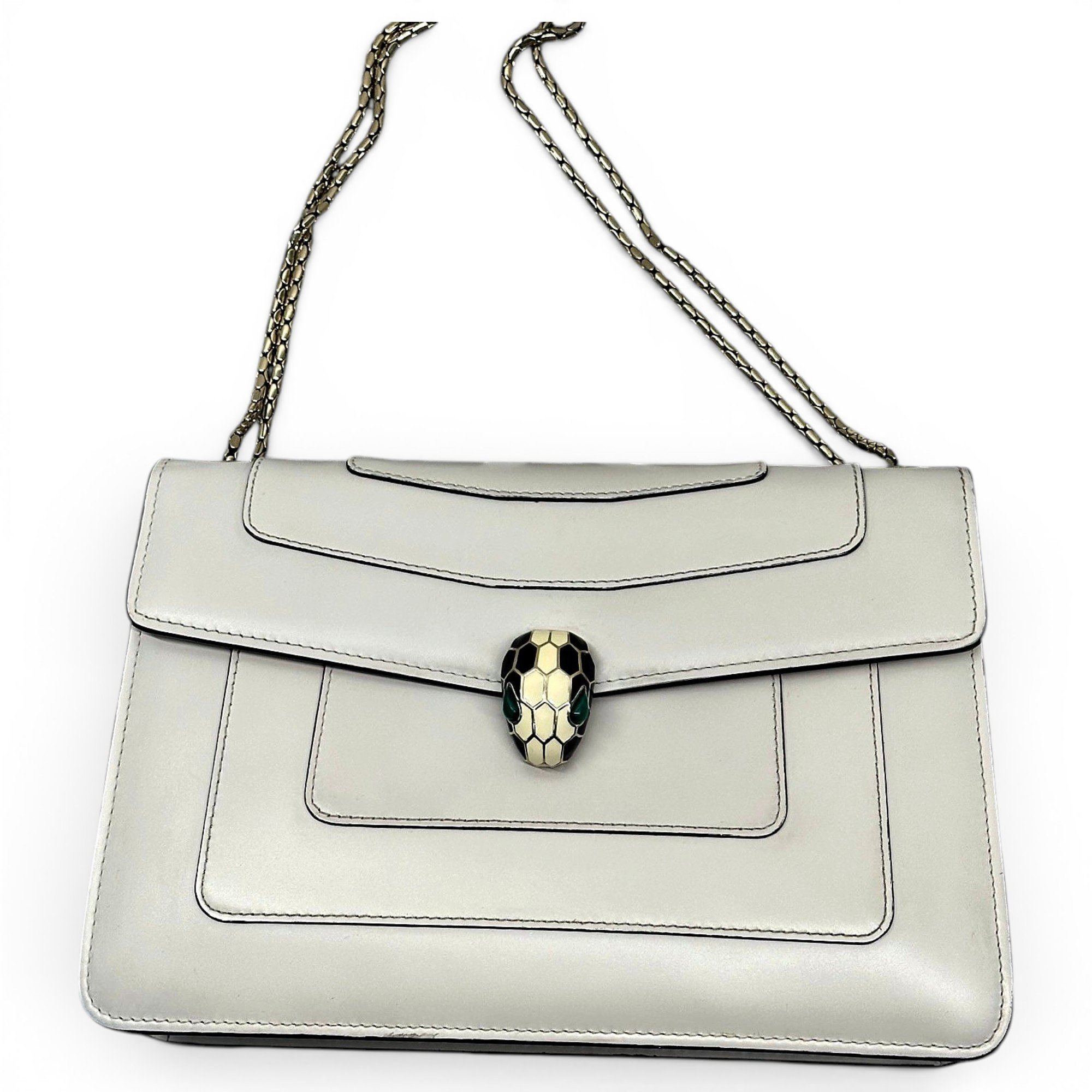 Serpenti leather handbag