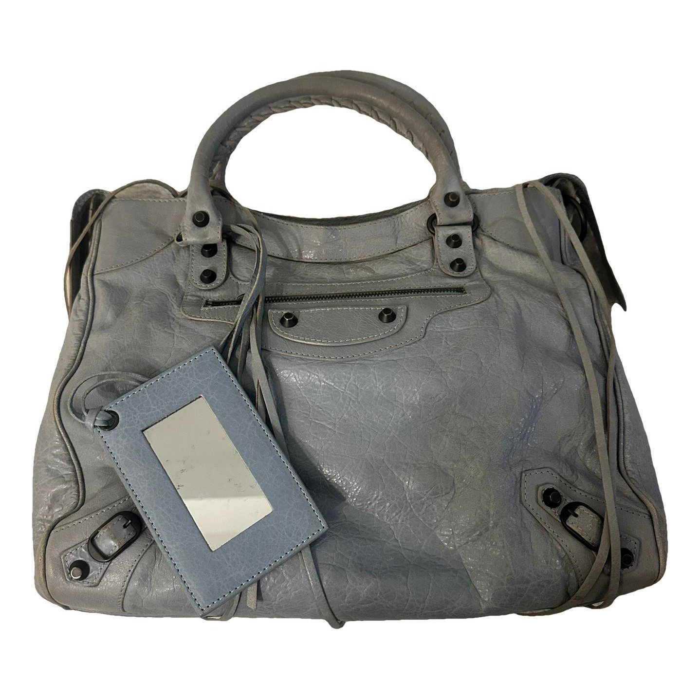 City leather handbag