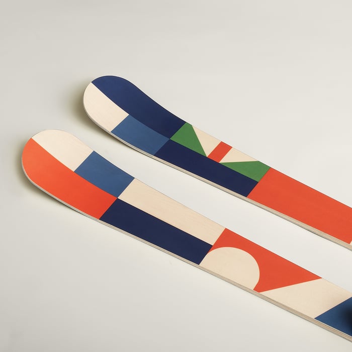 Off Piste Pair Of Alpine Skis