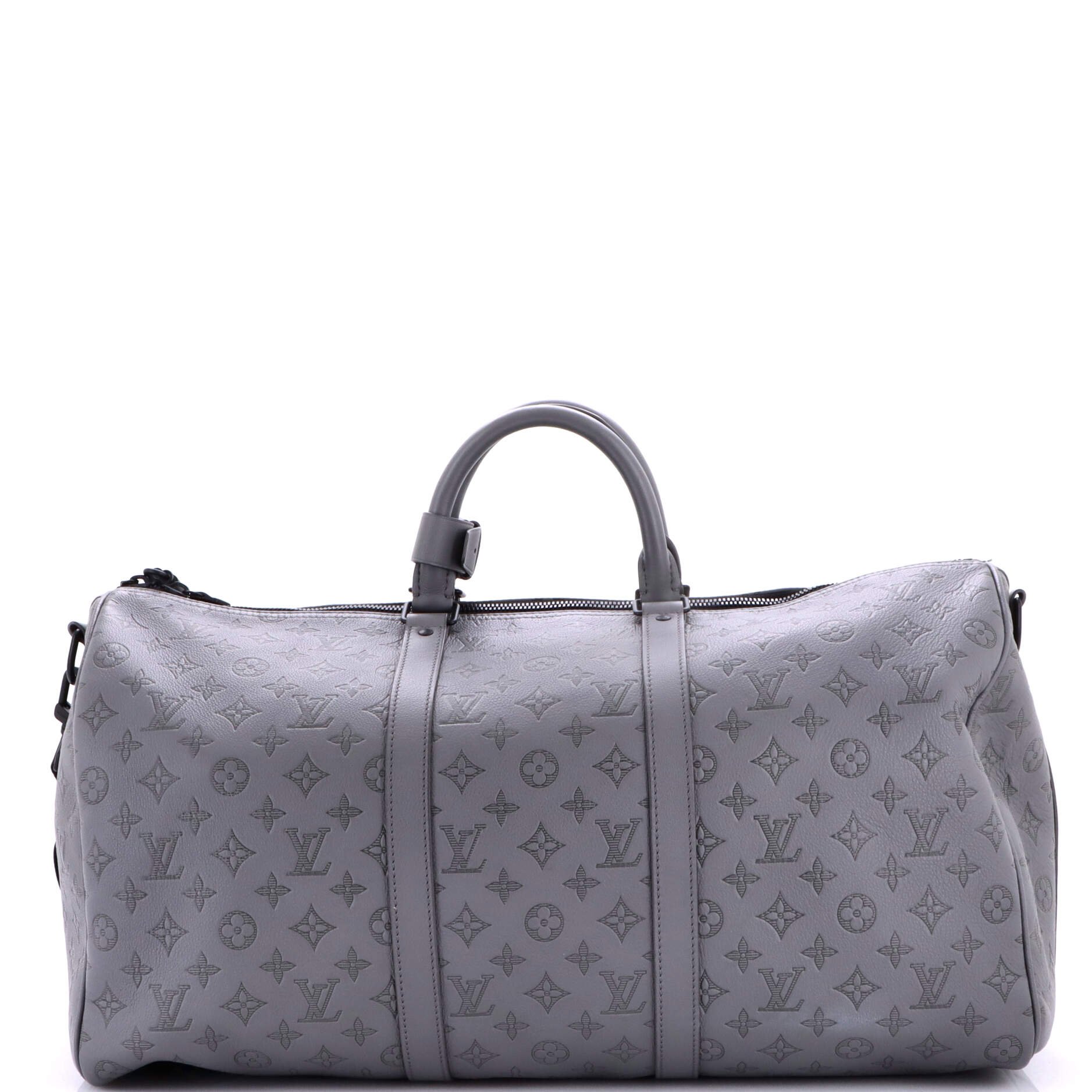 Keepall Bandouliere Bag Monogram Shadow Leather 50