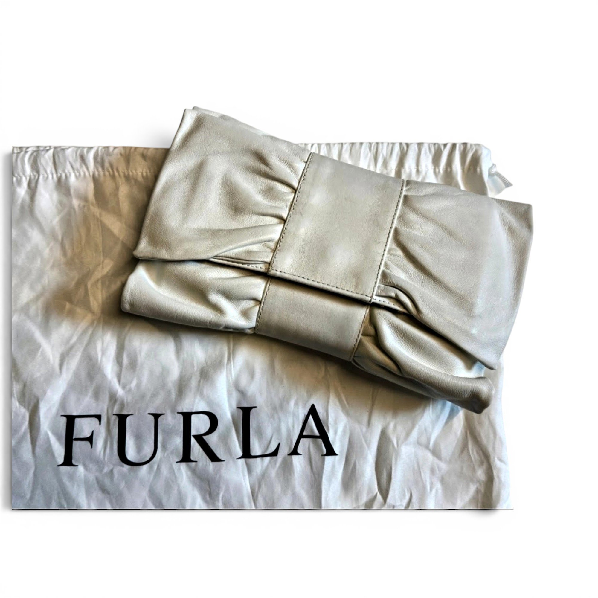 Leather clutch bag