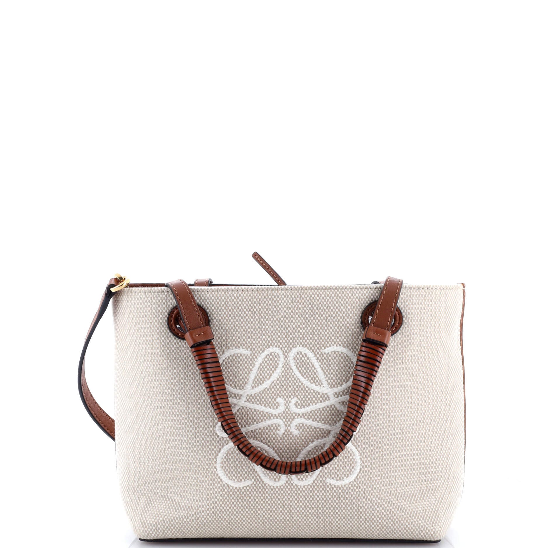 Loewe Anagram Square Basket Tote Canvas Mini