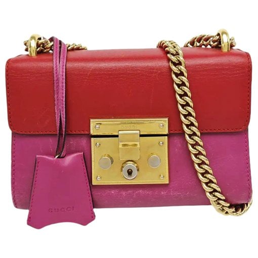 Padlock leather handbag
