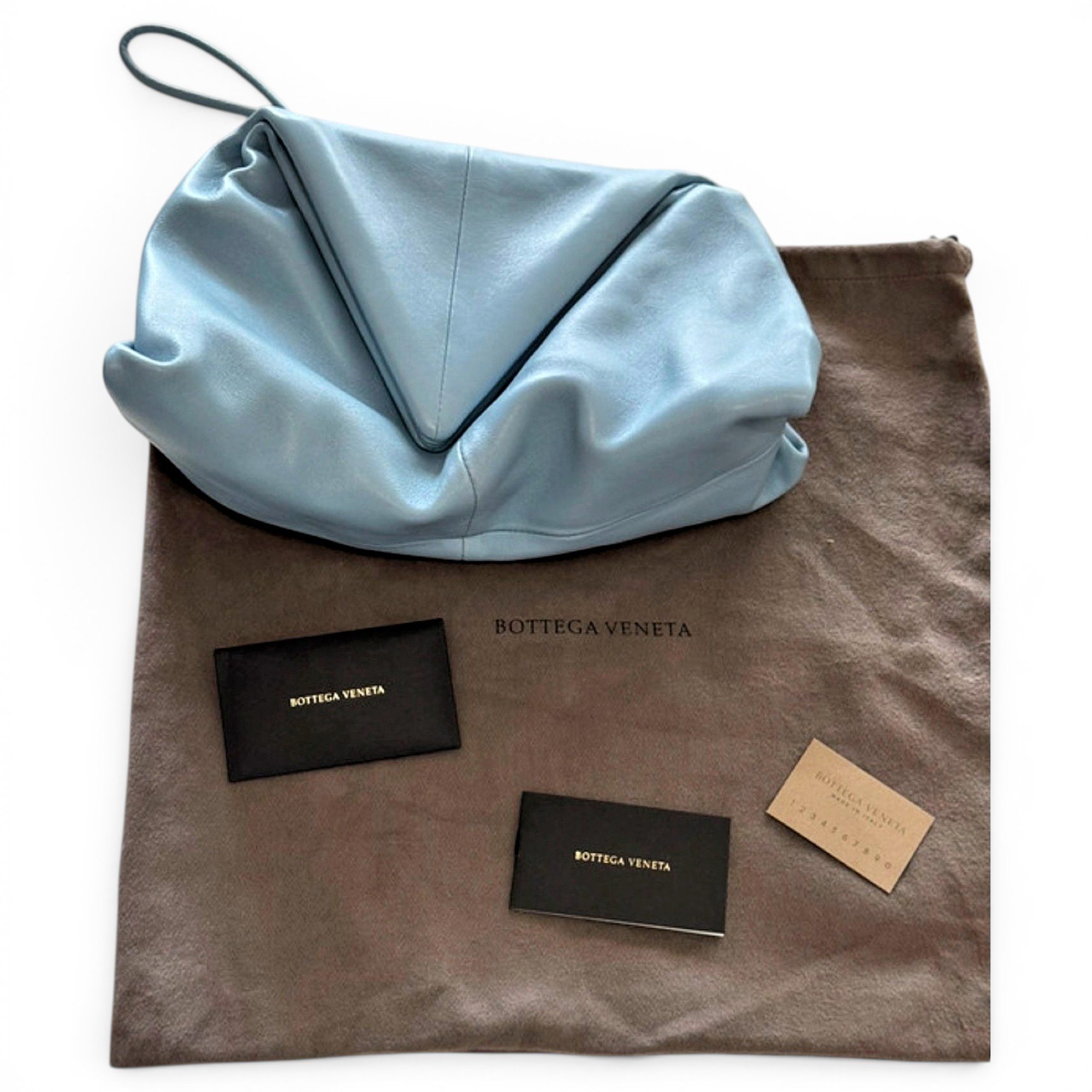 Pouch leather clutch bag