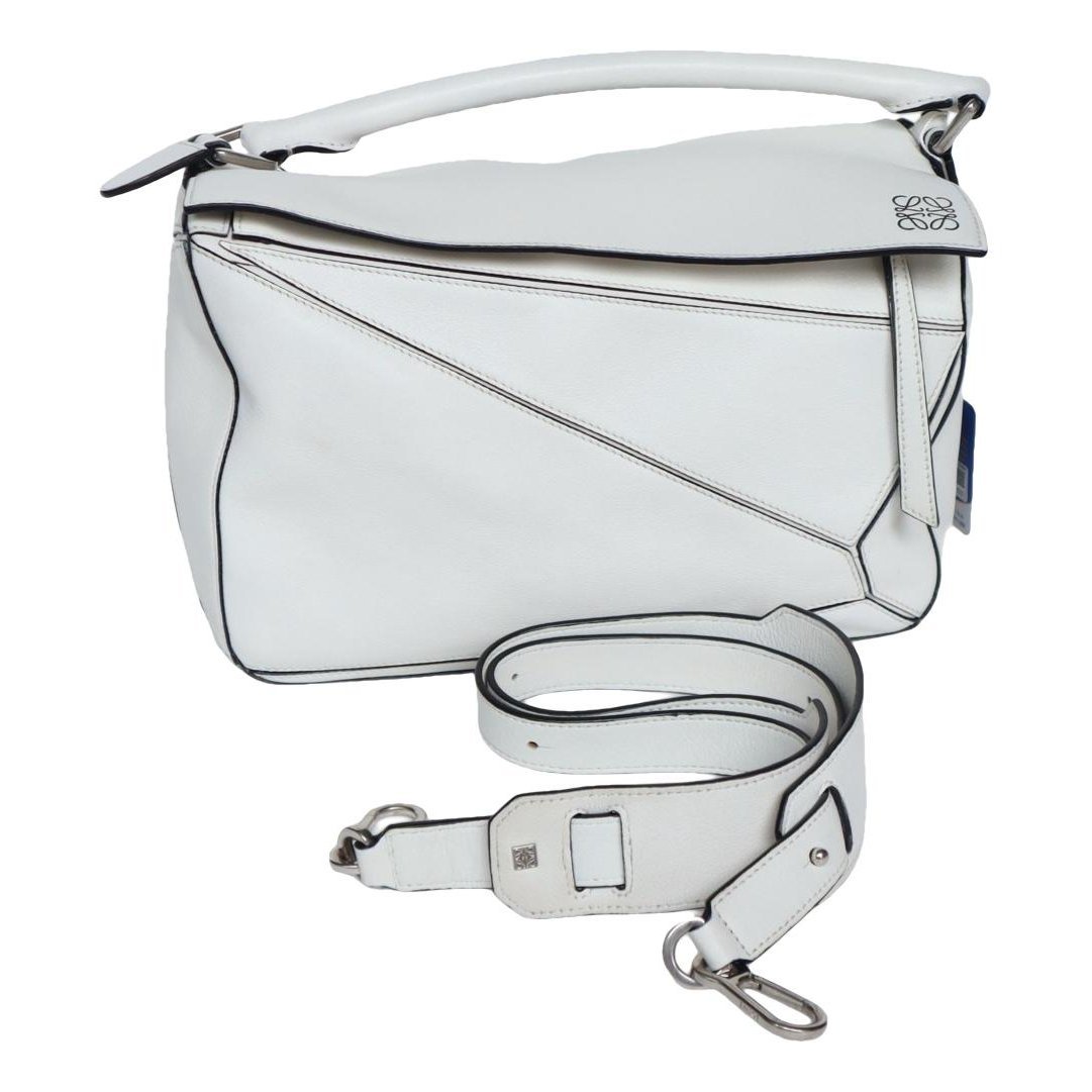 Puzzle leather handbag