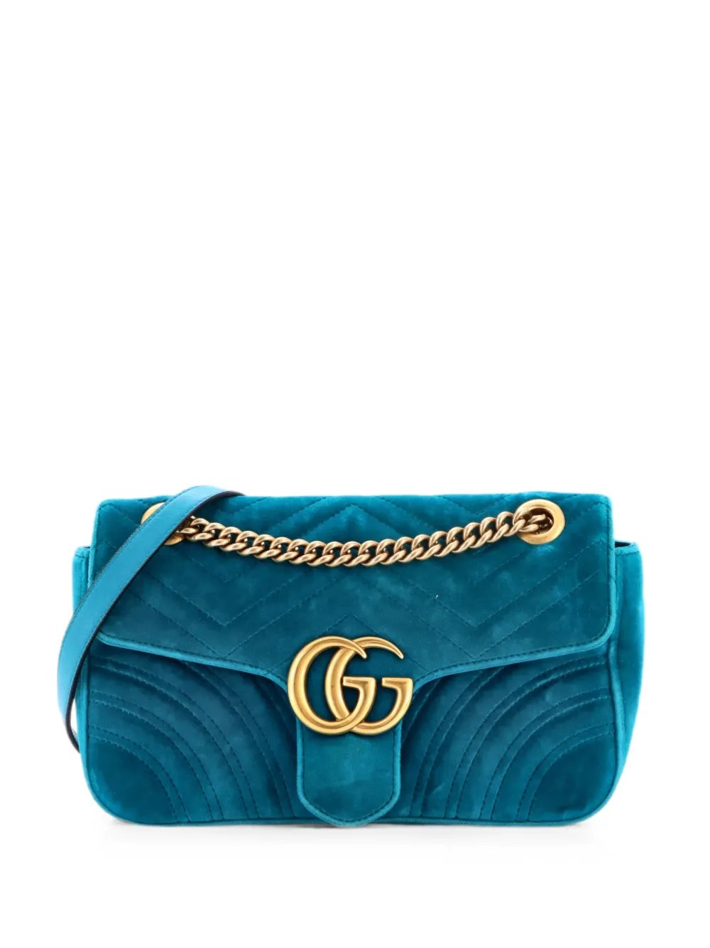 GG Marmont Flap Bag Matelasse Velvet Small shoulder bag