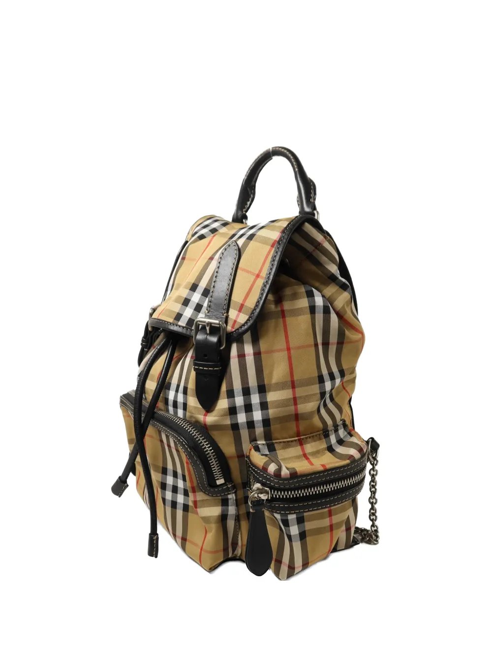 House Check chain-detail backpack