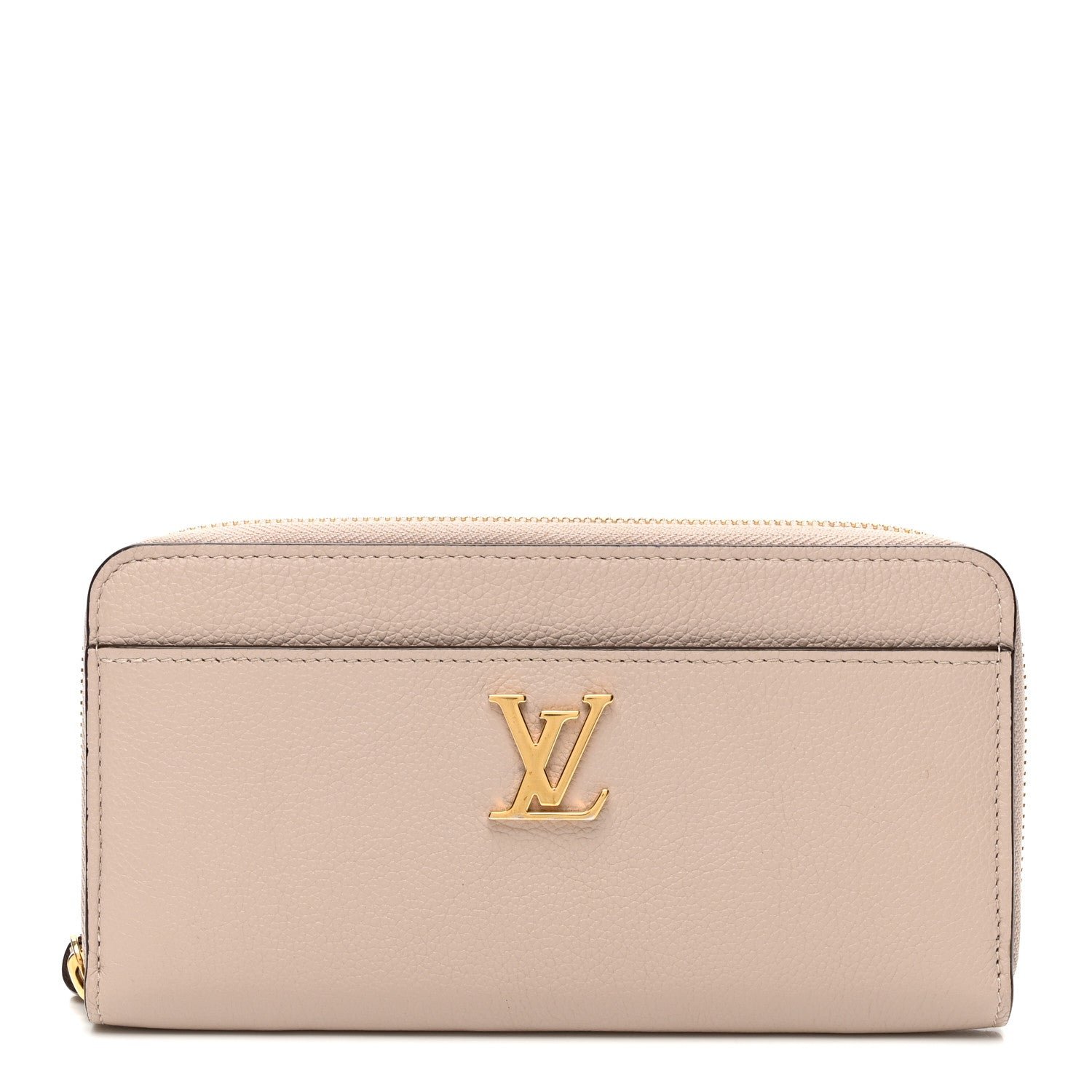 Louis Vuitton Calfskin Zippy Lockme Wallet Greige