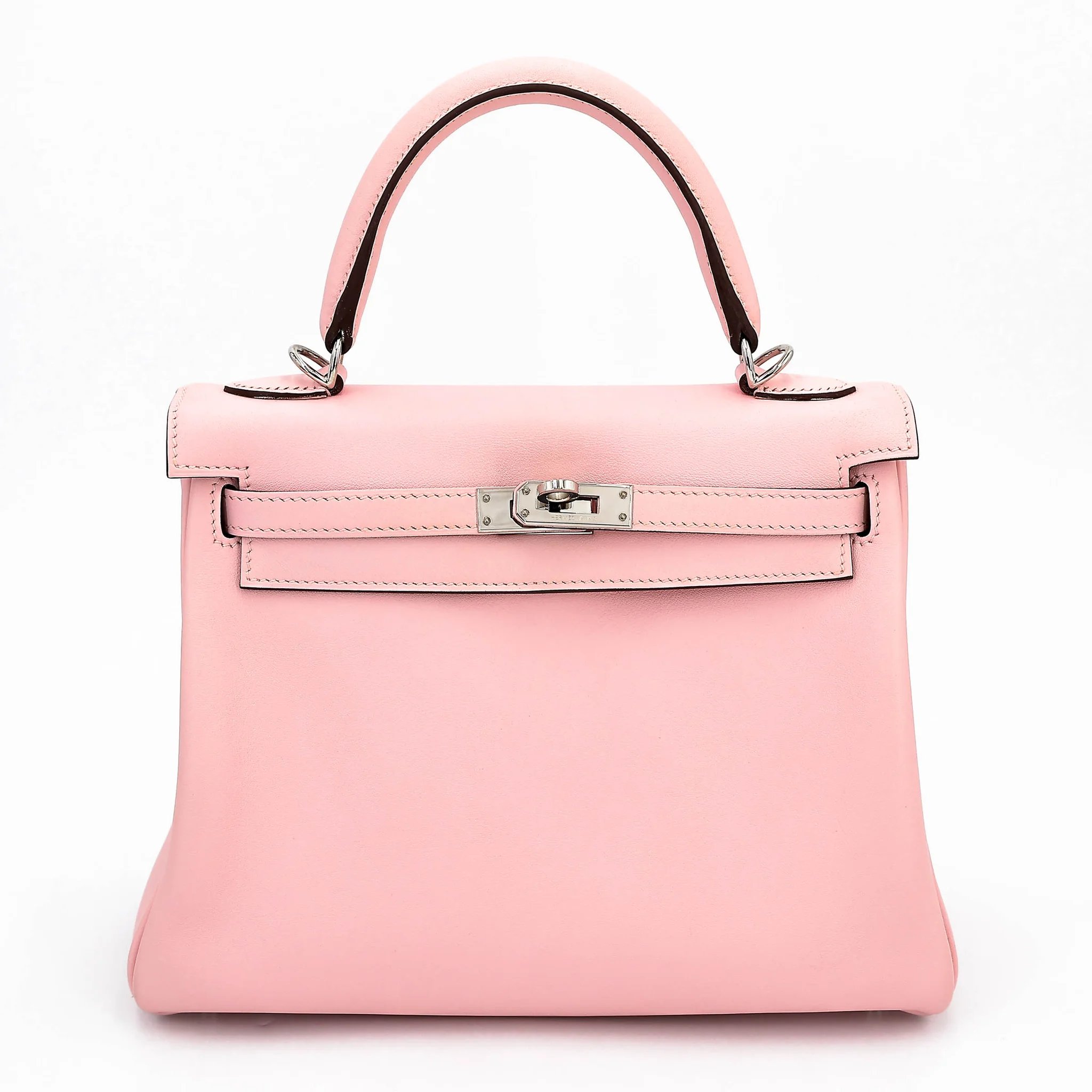 Very Good ( Rank A) HERMÈS Kelly 25 Rose Sakura (3Q) Swift Palladium hardware T (2015)
