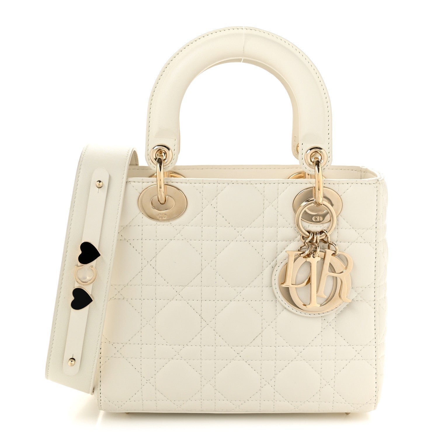 Dior Christian Dior Lambskin Cannage Small My ABCDior Lady Dior White