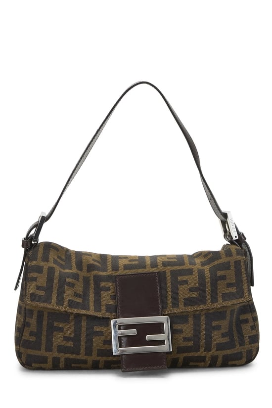 Brown Zucca Canvas Baguette