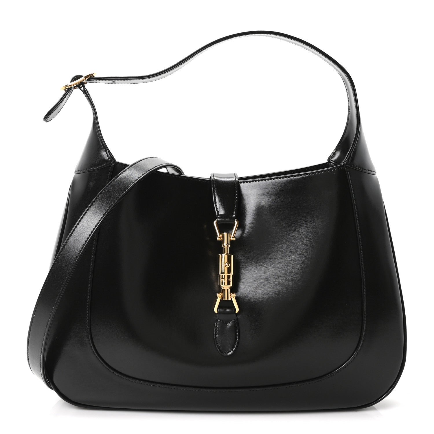 Gucci Boarded Dyana Lux Calfskin Medium Jackie 1961 Hobo Black