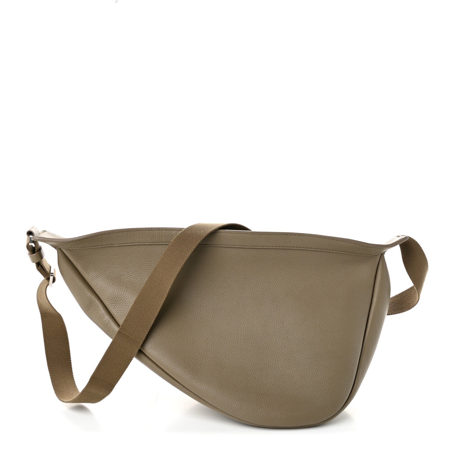 The Row The Row Grained Calfskin Large Slouchy Banana Bag Military Beige