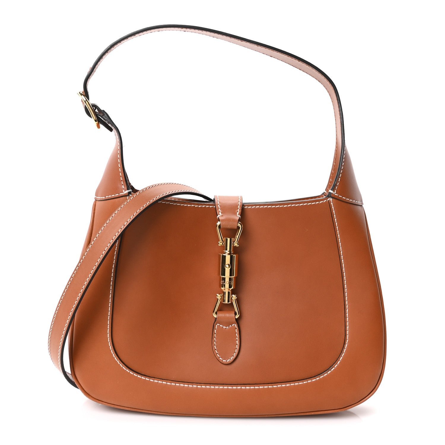 Gucci Calfskin Small Jackie 1961 Hobo Harness Brown