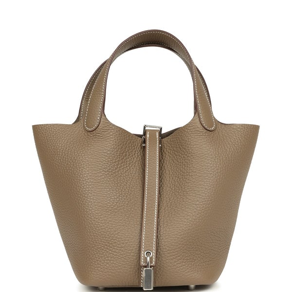Hermes Picotin Lock 18 Etoupe Clemence Palladium Hardware