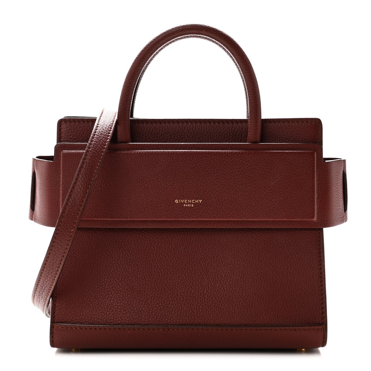 Givenchy Grained Calfskin Mini Horizon Satchel Oxblood