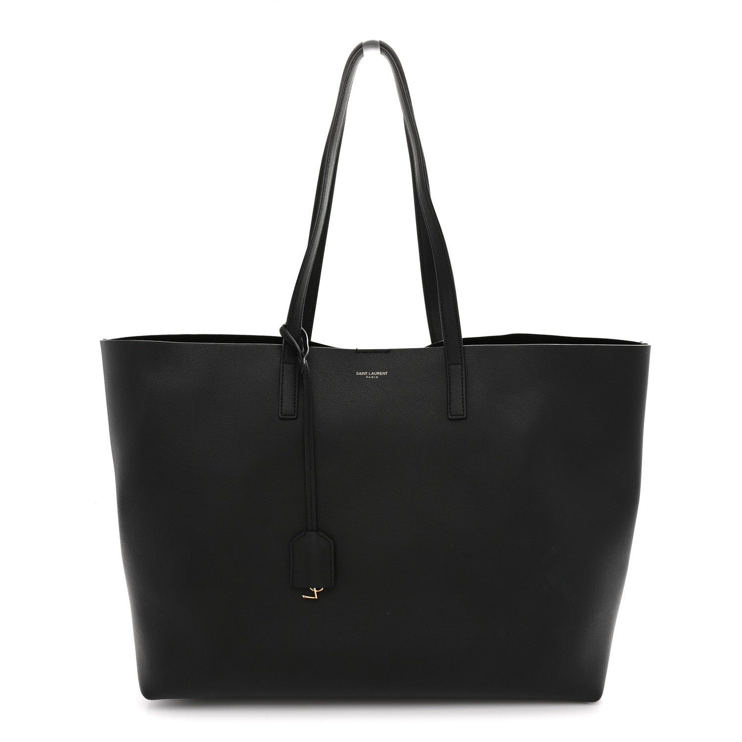 Calfskin Large Shopping Tote Black
