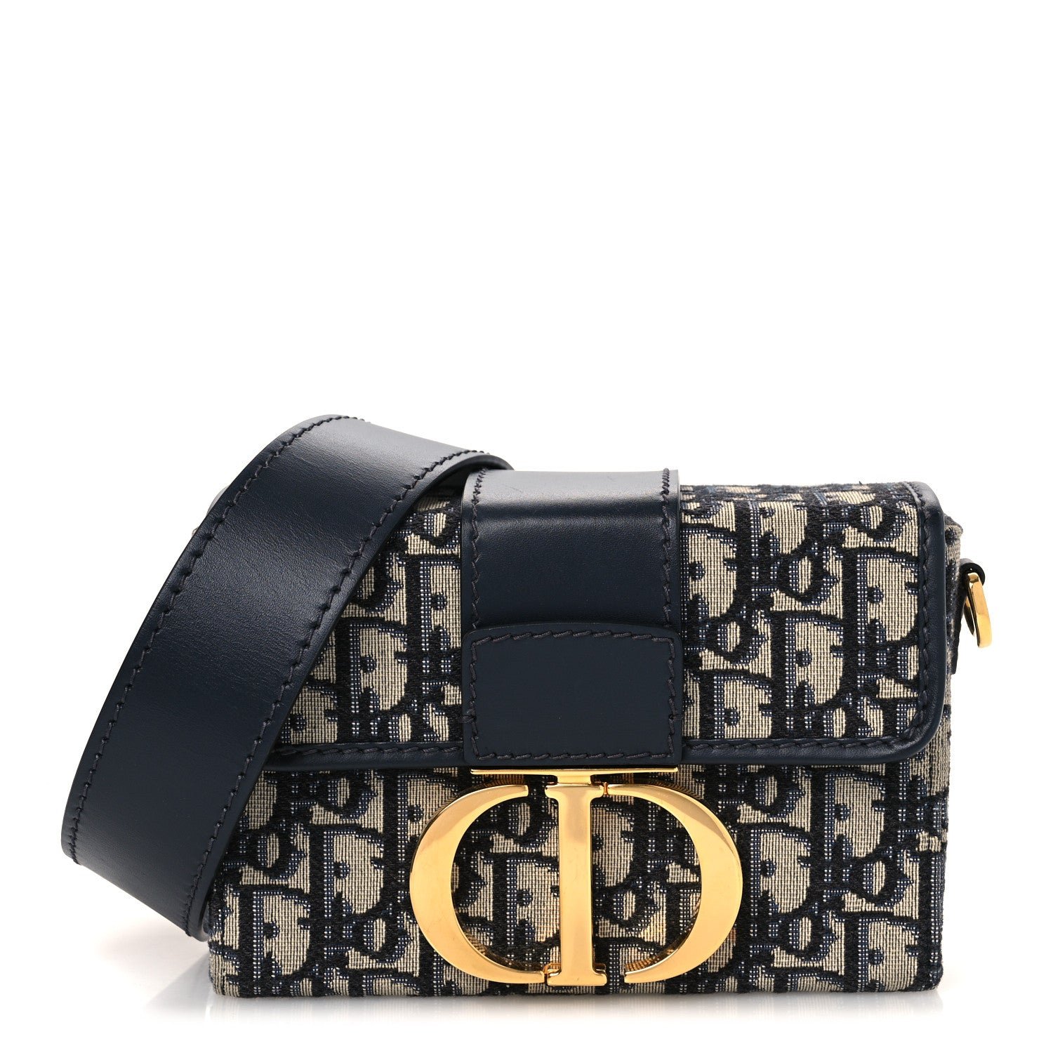 Christian Dior Oblique 30 Montaigne Box Bag Blue