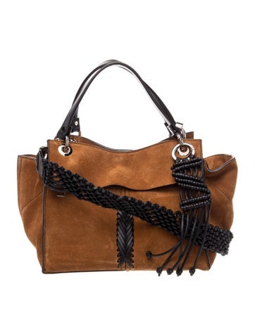 Suede Top Handle Bag