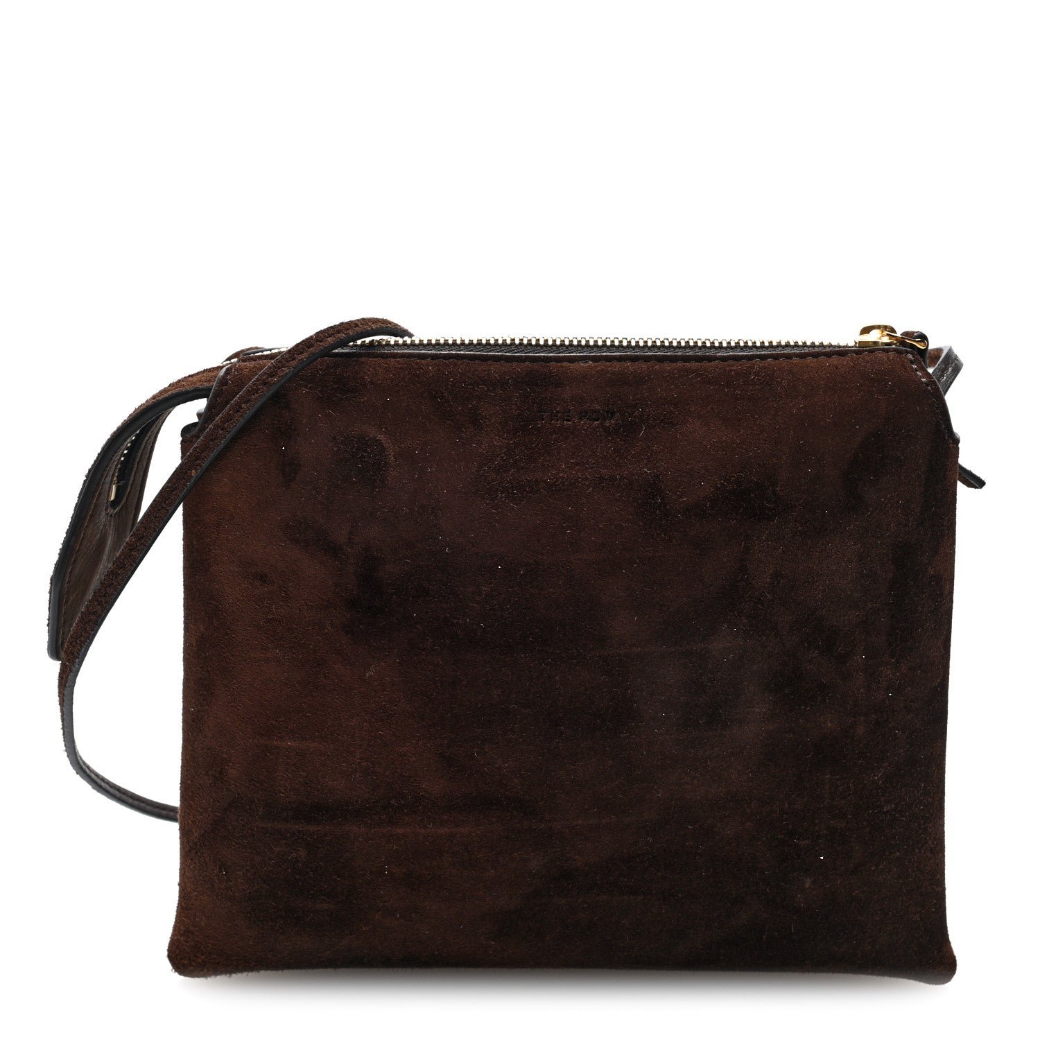 The Row Suede Calfskin Mini Nu Twin Bag Mocha
