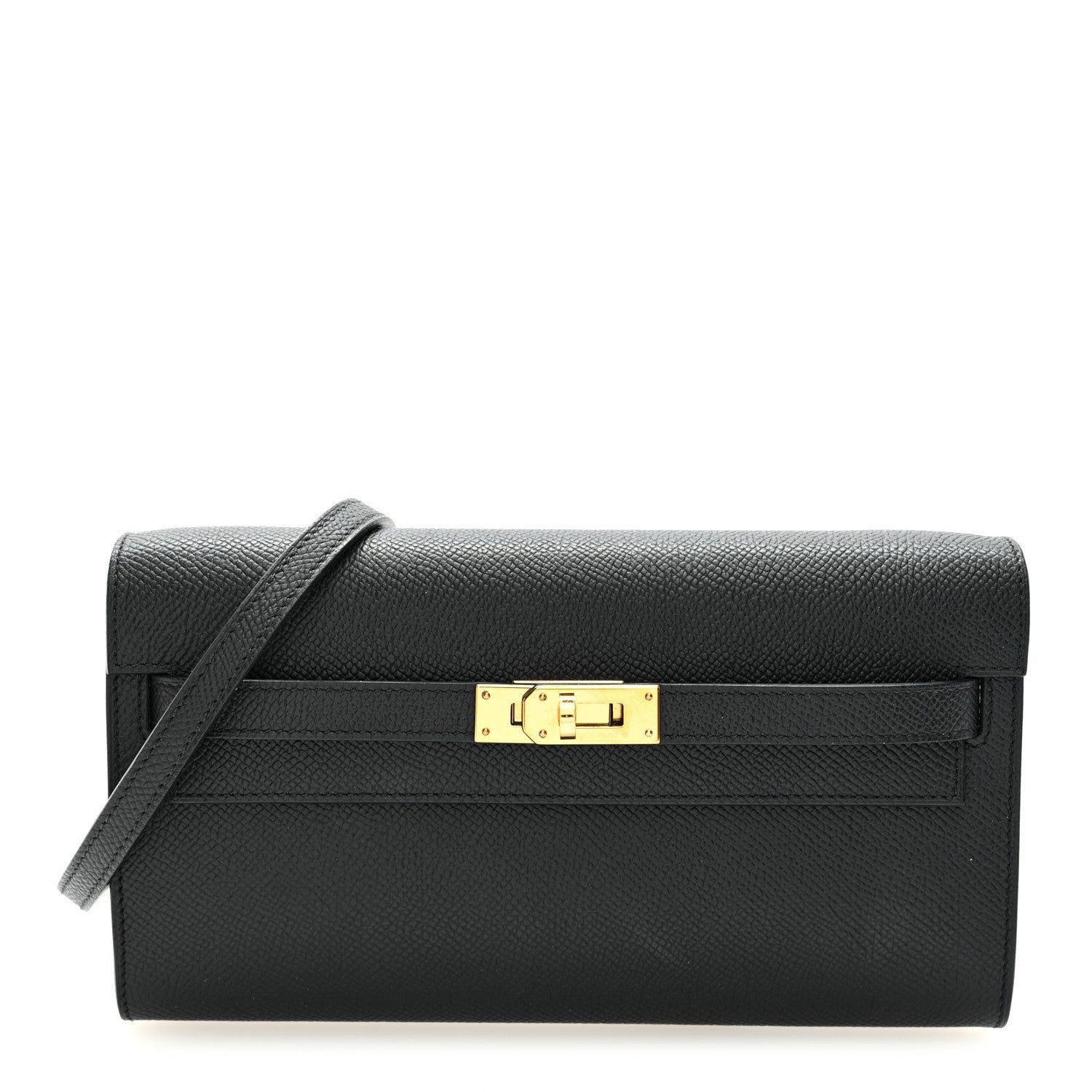 Hermes Epsom Kelly Wallet To Go Black