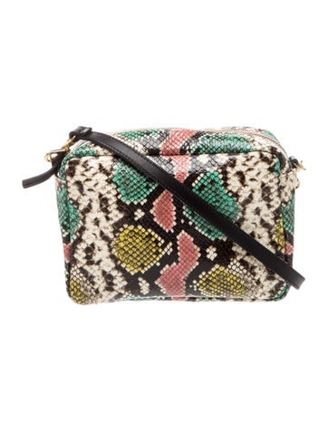 Embossed Leather Crossbody Bag