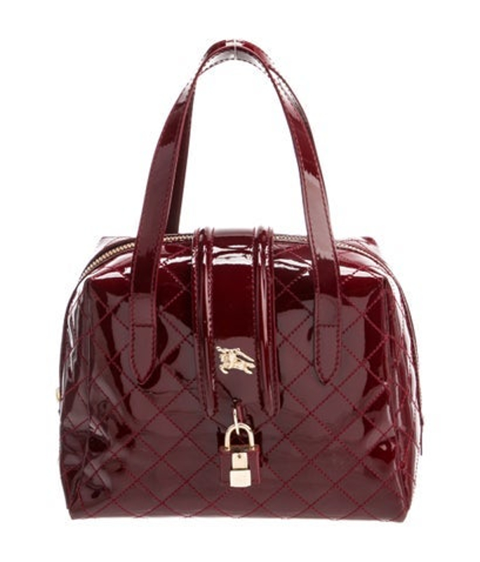 Burberry Monogram Vernis Top Handle Bag