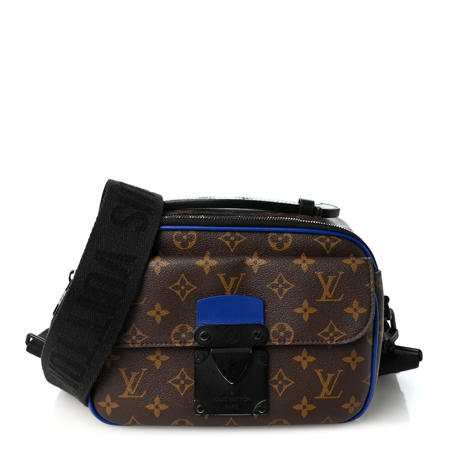 Louis Vuitton Monogram Macassar S Lock Messenger Blue