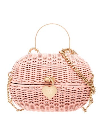Rattan Heart Basket Bag