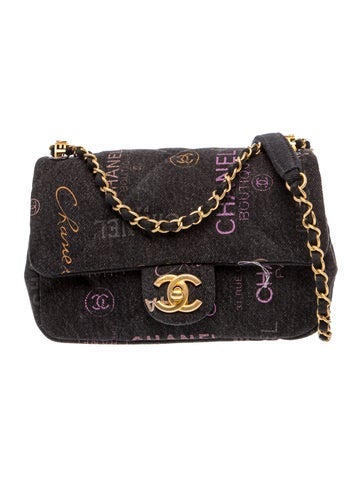 Quilted Denim Mood Mini Rectangular Flap Bag
