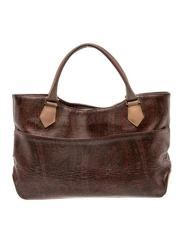 Etro Leather Top Handle Bag