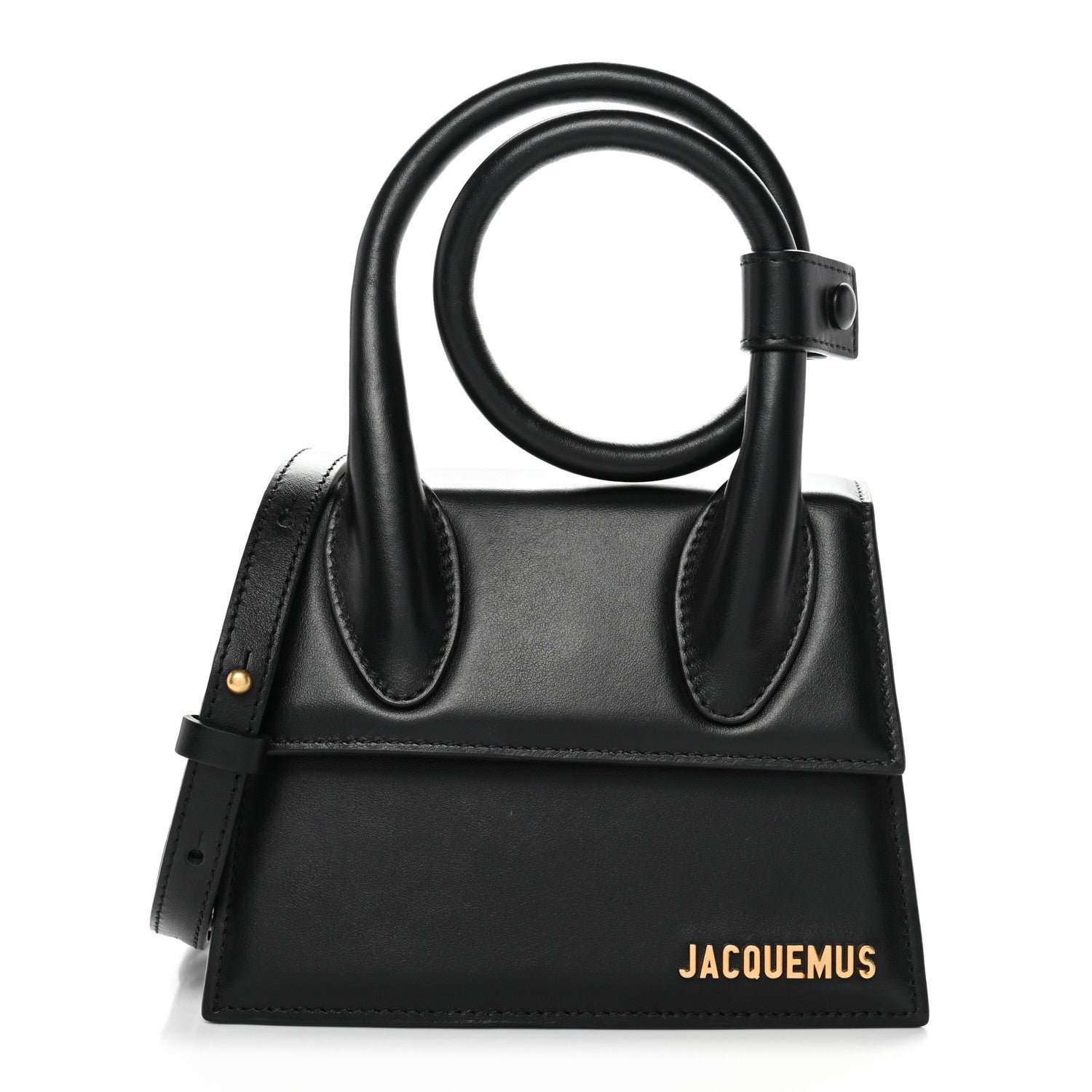 Jacquemus Smooth Calfskin Le Chiquito Noeud Black